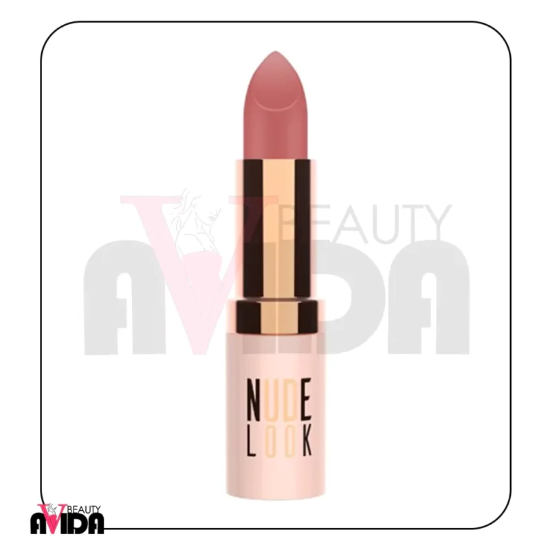 رژ لب جامد مات Nude Look گلدن رز شماره 03 با رنگ طبیعی | آویدا بیوتی