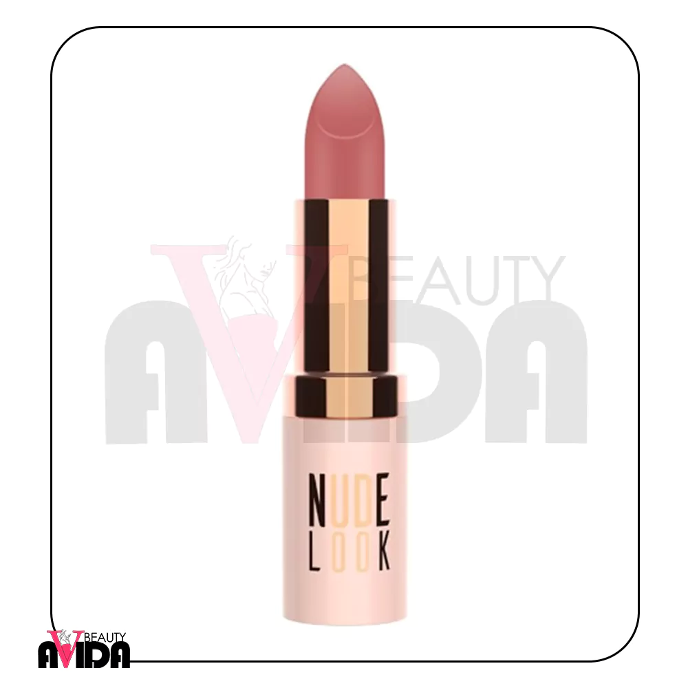 رژ لب جامد مات Nude Look گلدن رز شماره 03 با رنگ طبیعی | آویدا بیوتی