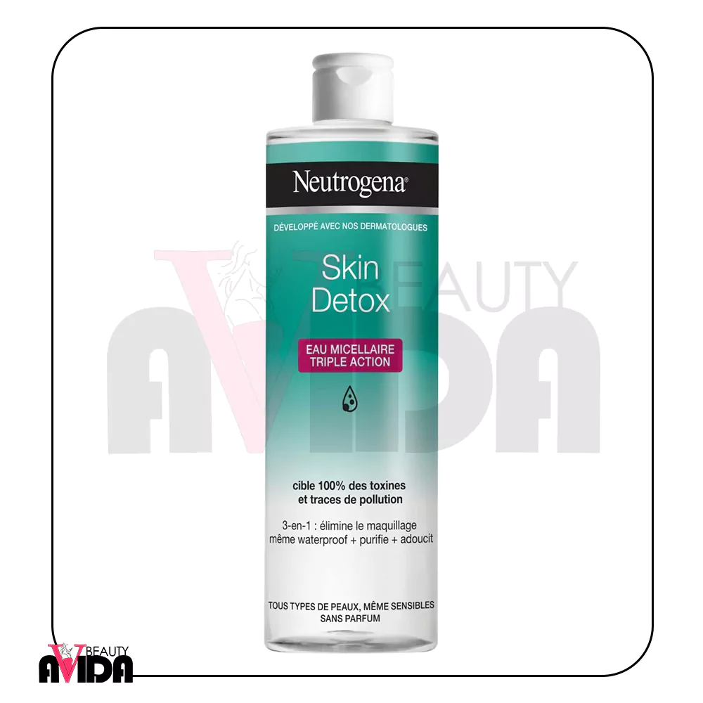 محلول میسلار واتر نوتروژینا Skin Detox مناسب انواع پوست 400 میل | آویدا بیوتی