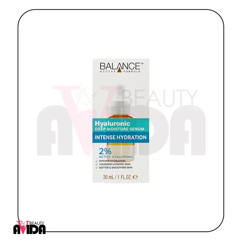 سرم هیالورونیک اسید بالانس مدل Deep Moisture با جذب سریع و فرمولاسیون فاقد الکل و پارابن، به آبرسانی عمیق پوست کمک کرده و خاصیت ارتجاعی آن را بهبود می‌بخشد.