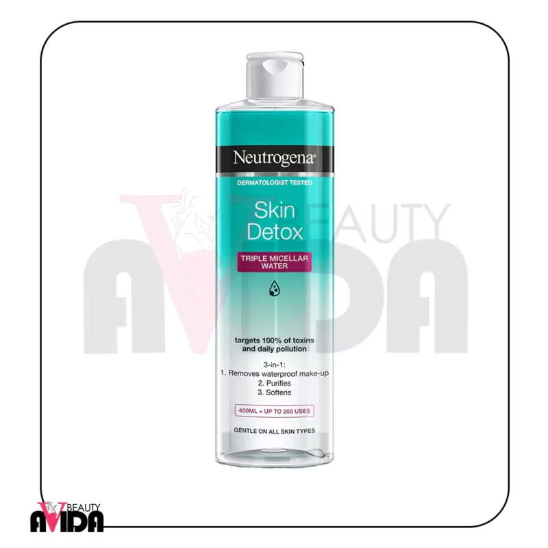 محلول میسلار واتر نوتروژینا Skin Detox مناسب انواع پوست 400 میل | آویدا بیوتی
